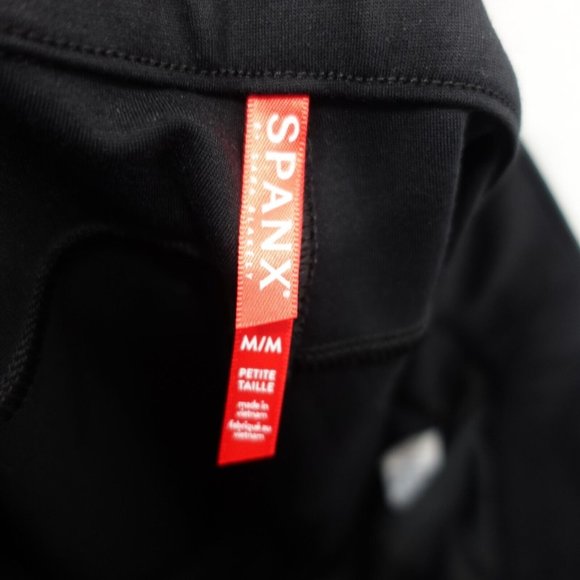 Spanx Crop Pants Medium Black Skinny Jeggings Ankle Stretch Casual Pull On - Picture 2 of 13